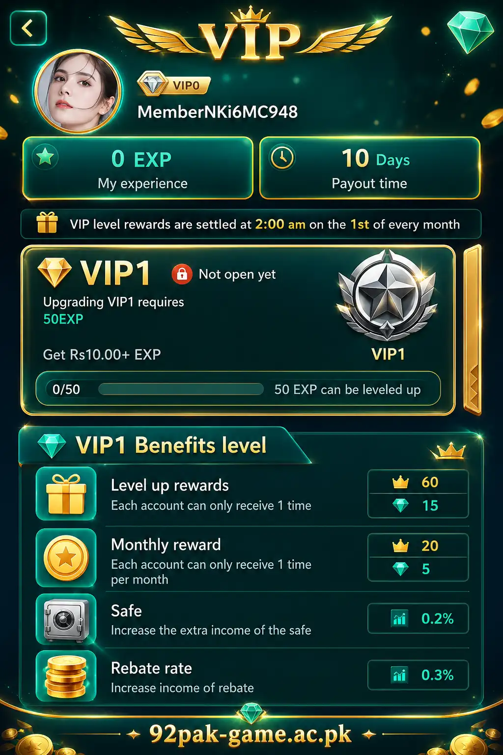 92 Pak benefits and rewards